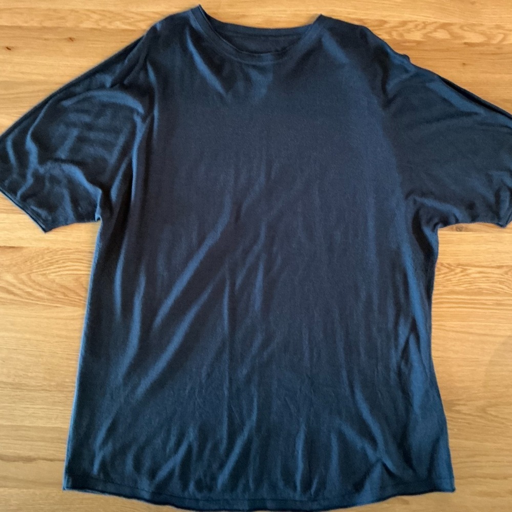 Nike ESC Every Stitch Considered Dark Navy Silk Blend Tee Shirt XL Made In Italy
